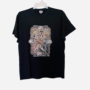 𝅺KANGAROO Hunting Casual Outdoor Graphic Black T-Shirt. Size Large